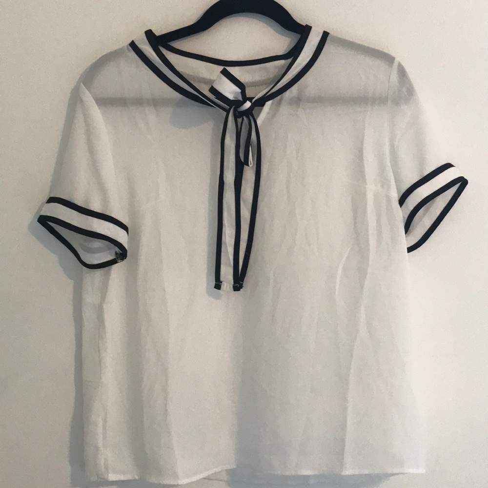 white chiffon blouse